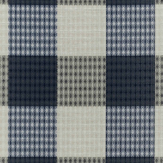 GoDear Design Plaid pattern fabric with blue, gray, and white colors