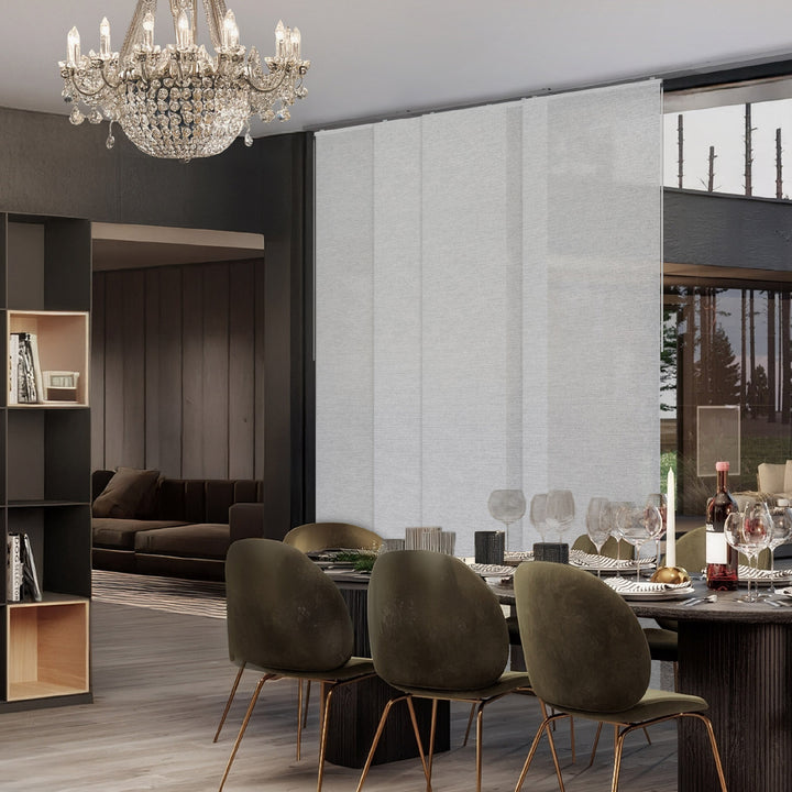 Crystal luxury window covering for large glass door