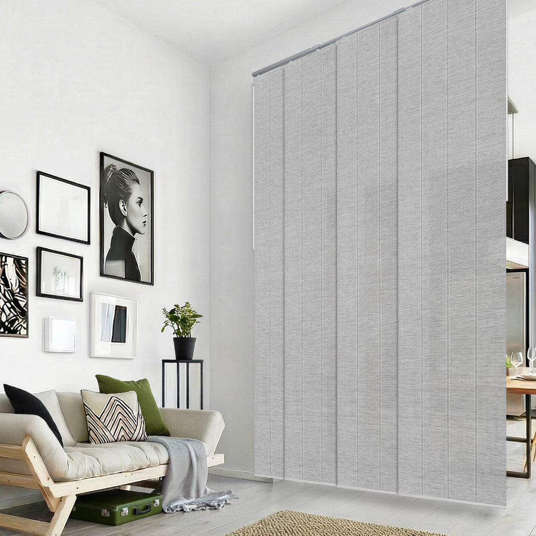 GoDear Design_Living room with a textured wall panel and decorative elements.