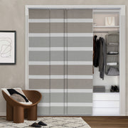 GoDear Design Modern wardrobe with striped doors in a room setting
