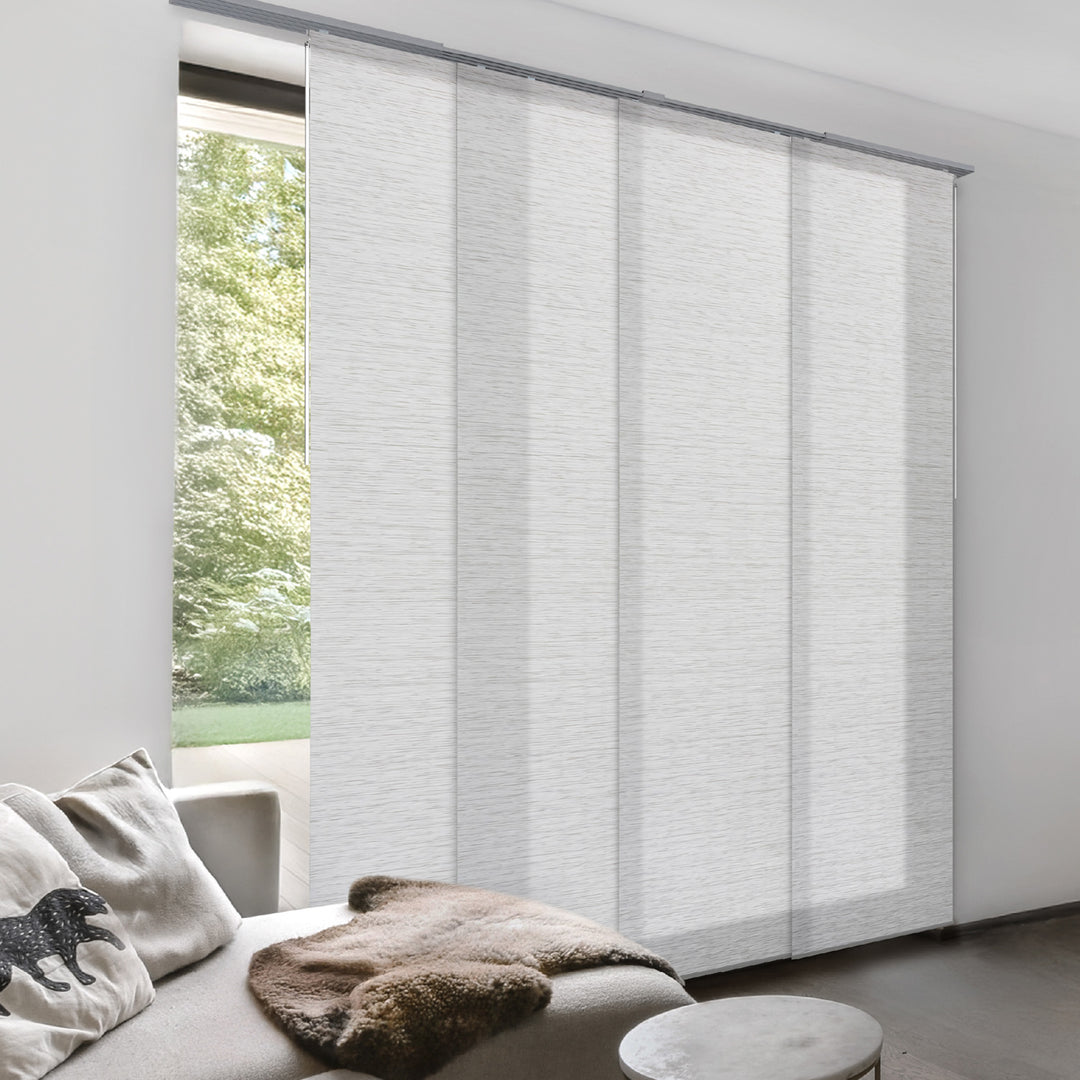 window dressing for patio doors Adjustable Panel Track Blinds for Patio Doors