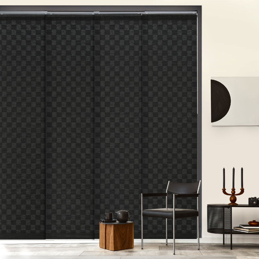 Black King  window treatment for large window