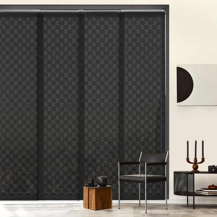 GoDear Design_Room divider with geometric pattern in a modern interior setting