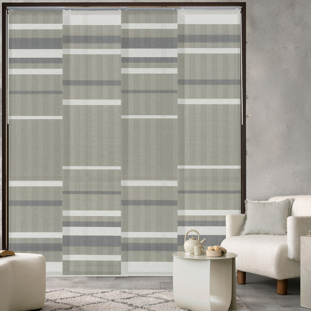 GoDear Design Decorative striped curtain in a modern living room setting