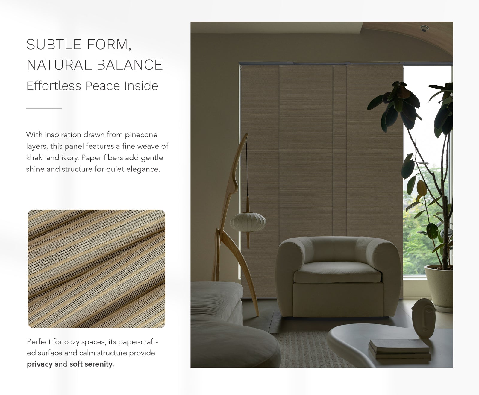 GoDear Design_Modern interior design with a neutral color scheme, featuring a chair and a plant.