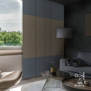 Denim Stitch light blocking blinds