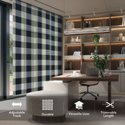 GoDear Design Modern office setup with a desk, chair, and shelves in a well-lit room.