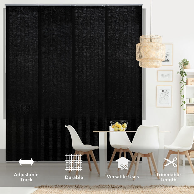 GoDear Design Black curtain with dining area in the background