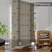 GoDear Design Patterned curtains with dual-sided design features in a room with a chair and plant.
