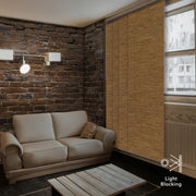 Afterglow blackout brown vertical blinds