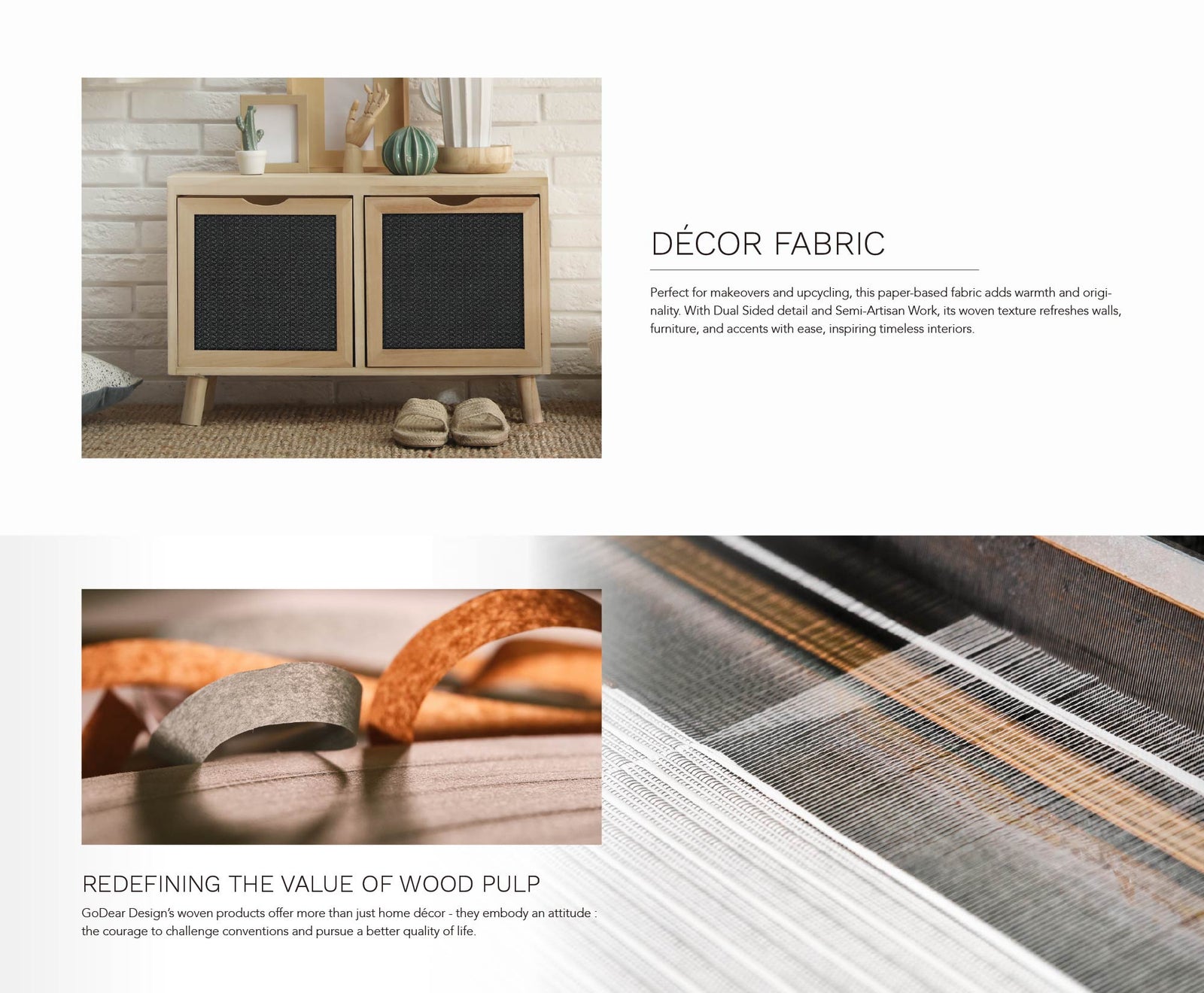 Cozy modern interior featuring light wood storage, houseplants, and woven rug on neutral flooring.