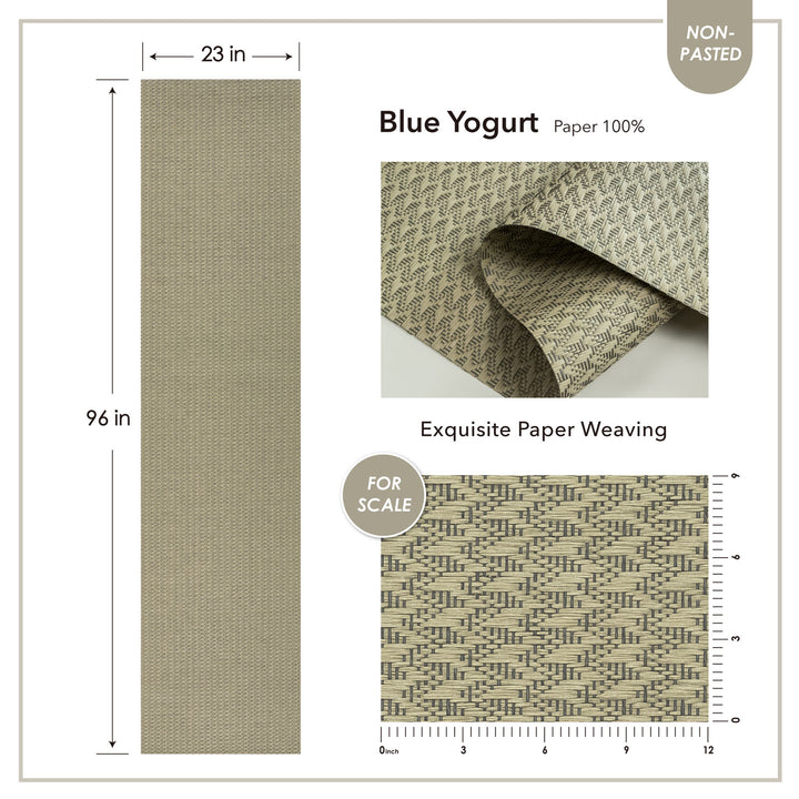 Exquisite paper weaving with dimensions and material details on a white background