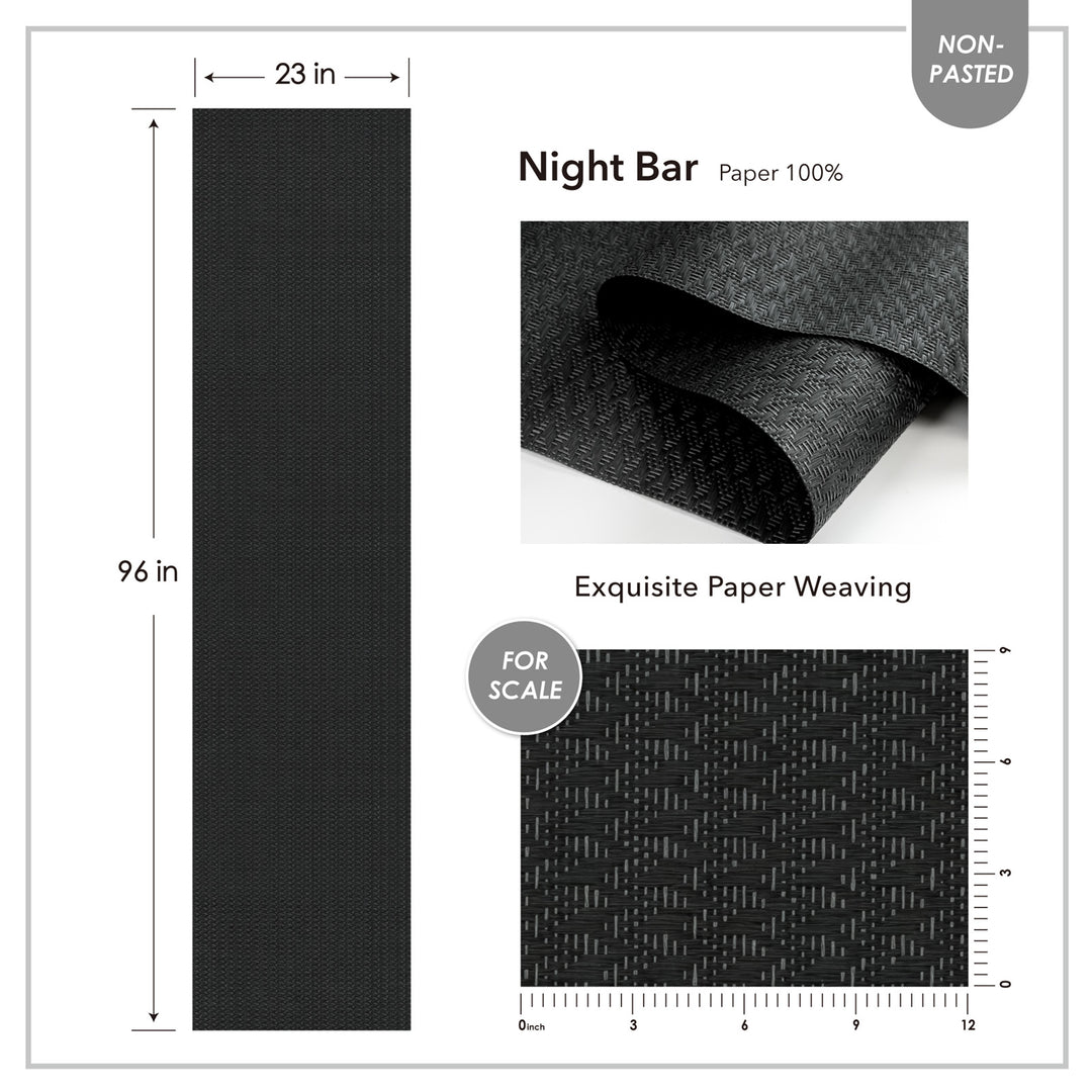 Black paper with measurements and text on a white background