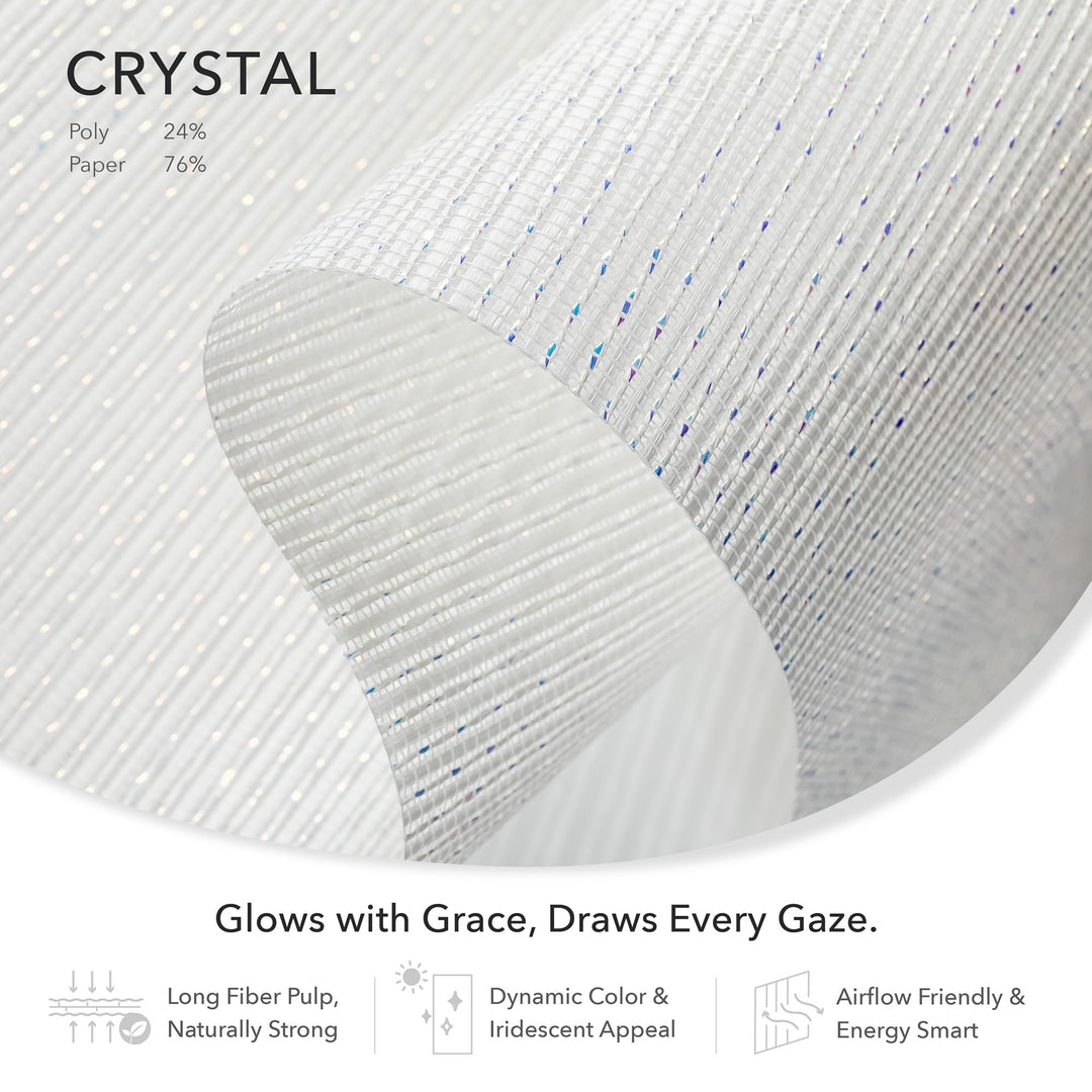 Crystal close up paper woven material