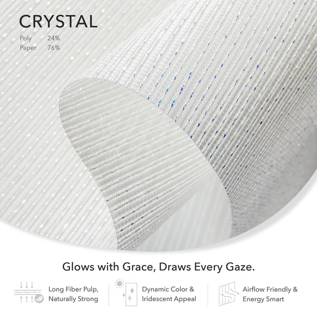 Crystal close up paper woven material