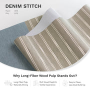 Adjustable Sliding Panels | 99.99% Blackout | Denim Stitch