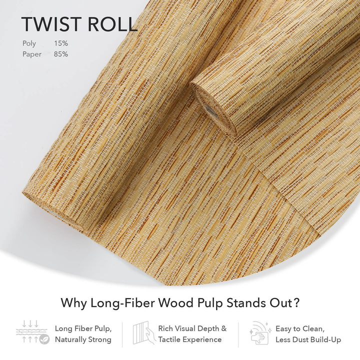 Twist Roll long-fiber wood pulp fabric