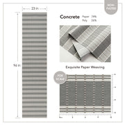 GoDear Gray striped paper with measurements and fabric composition details on a white background