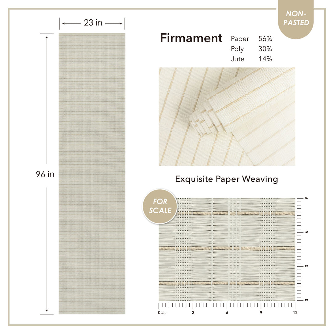 Firmware paper product with dimensions, material composition, and scale indicator on a white background.