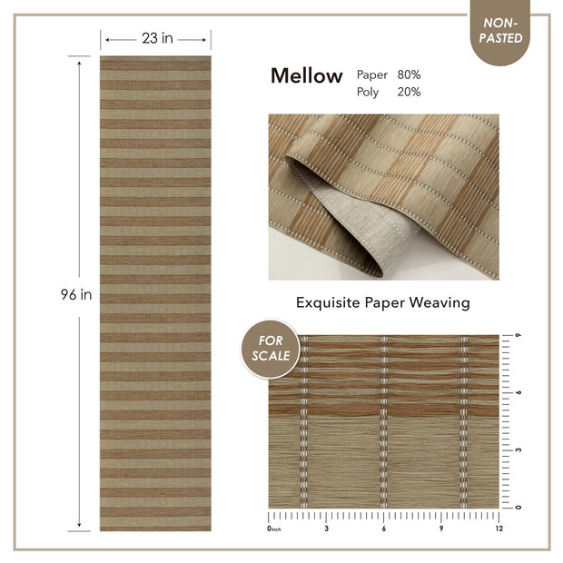 Textured fabric swatch with dimensions and material composition details on a white background