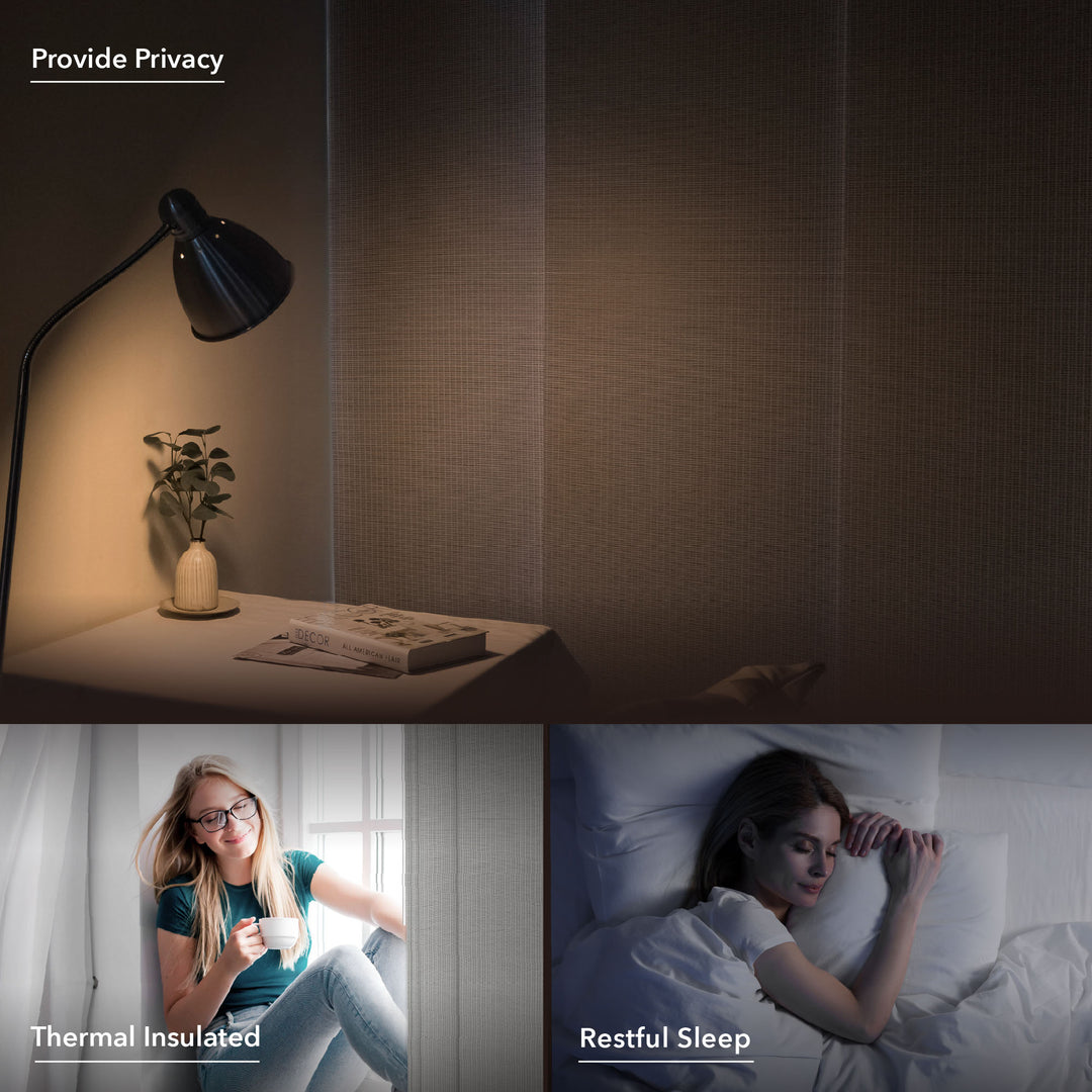 Snowfall Night privacy blinds