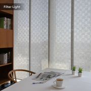 GoDear Design Room with a textured wall, table with newspaper and coffee, and bookshelf.