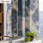 GoDear Window with decorative film, table with plant and cup, cityscape outside