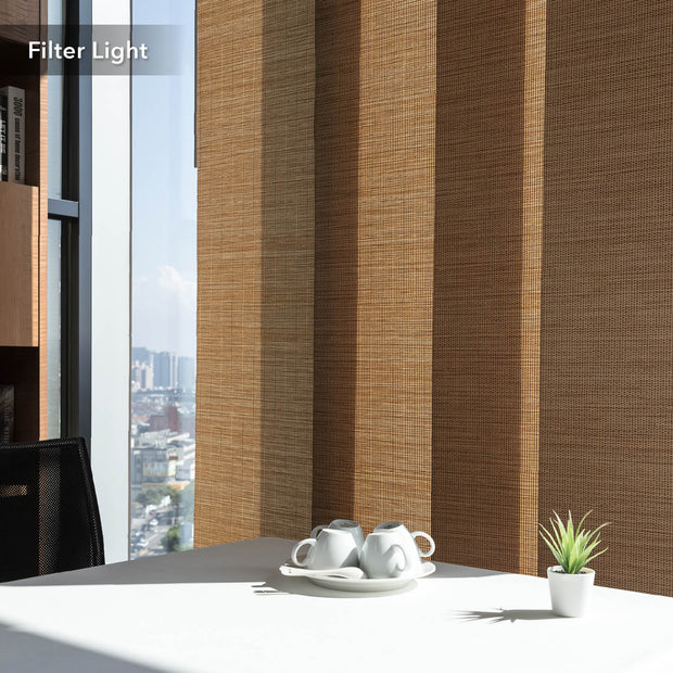 Pecan blinds that provide privacy