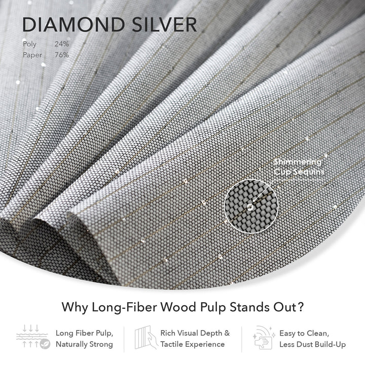 Diamond Silver fabric design