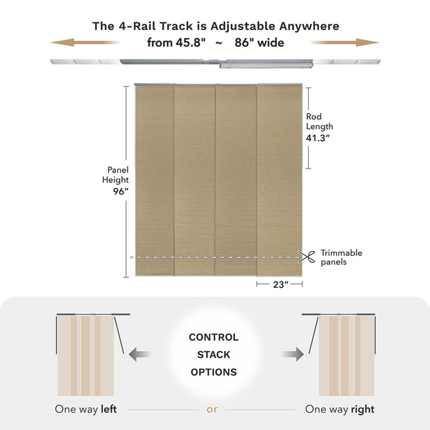 Pinecone adjustable sliding panels spec