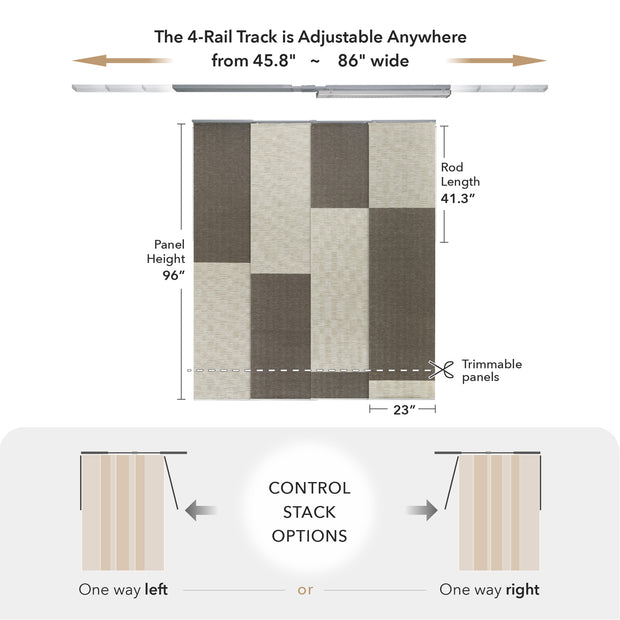 Turkiye Balloon adjustable panel track blinds