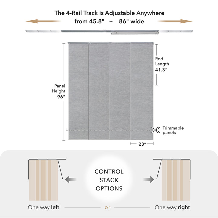 Soft light-filtering sliding panels