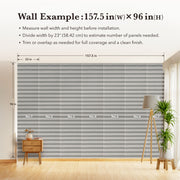 GoDear Wall with horizontal blinds and measurement guide for installation