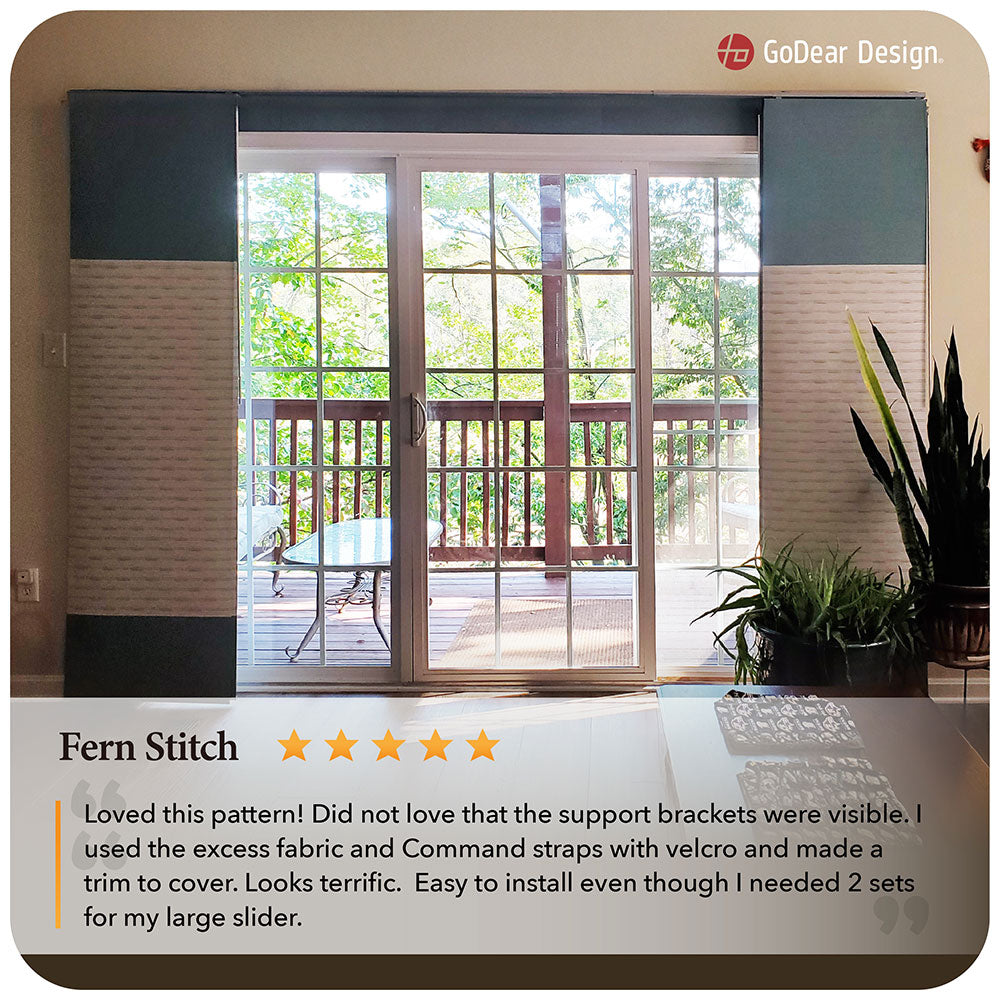 Panel Fabric Set  | 99.99% Blackout | Fern Stitch