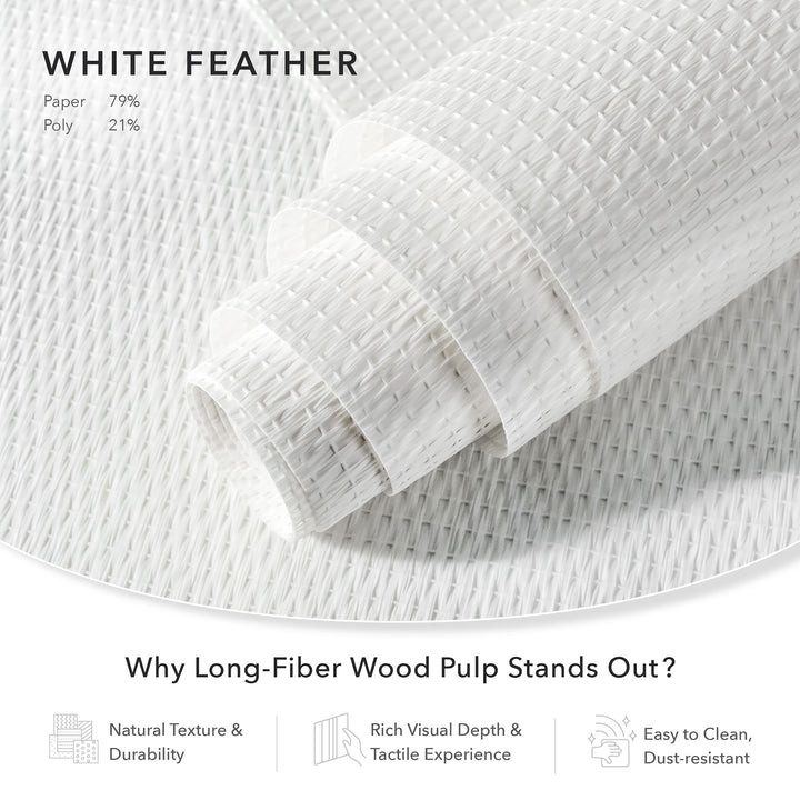 white feather wood pulps