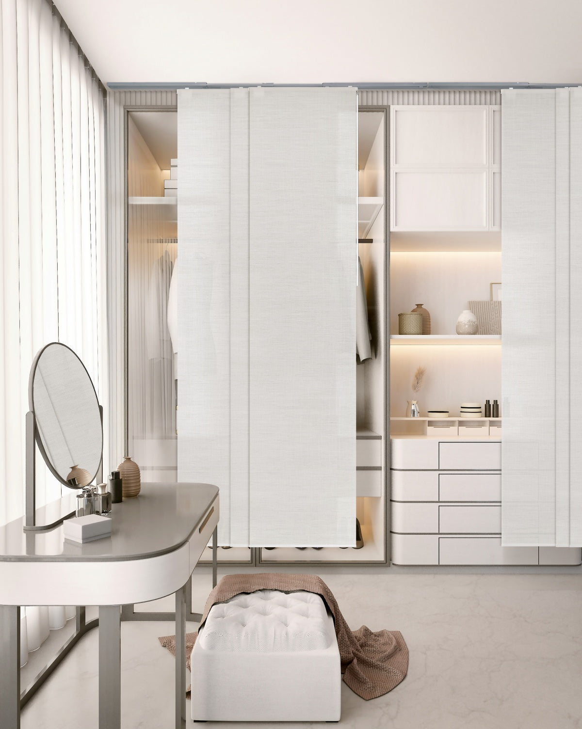 white feather closet door alternative