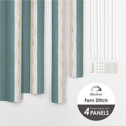 Panel Fabric Set (4 Panels) | 99.99% Blackout | Fern Stitch