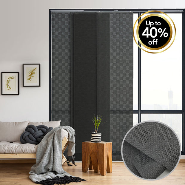 Adjustable Sliding Panels | Semi-Sheer (Sparse Weave) | Rook