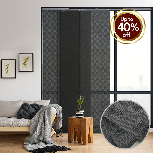 Adjustable Sliding Panels | Semi-Sheer (Sparse Weave) | Rook