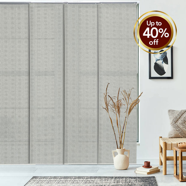 Adjustable Sliding Panels | Semi-Sheer (Sparse Weave) | Birch