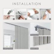 Instructions for mounting panel track blinds