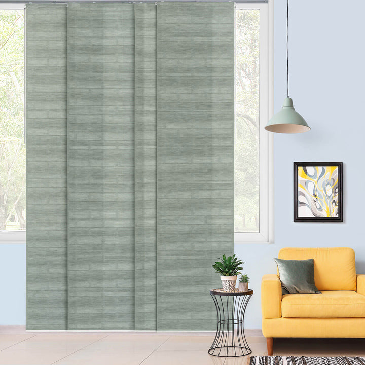 gray large window treatments