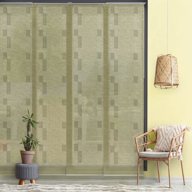 green large window blinds