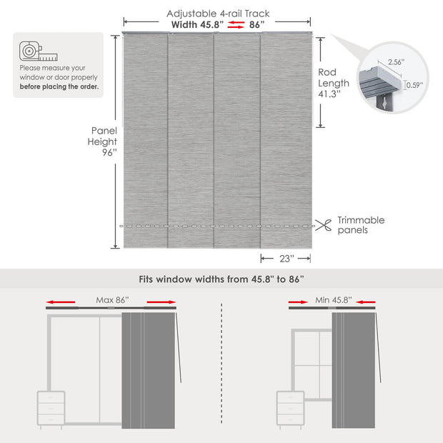 Sliding panels for glass doors