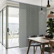 gray large sliding door blinds