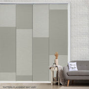 gray color block large window treatments