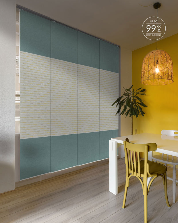 Thermal blackout blinds for sliding doors