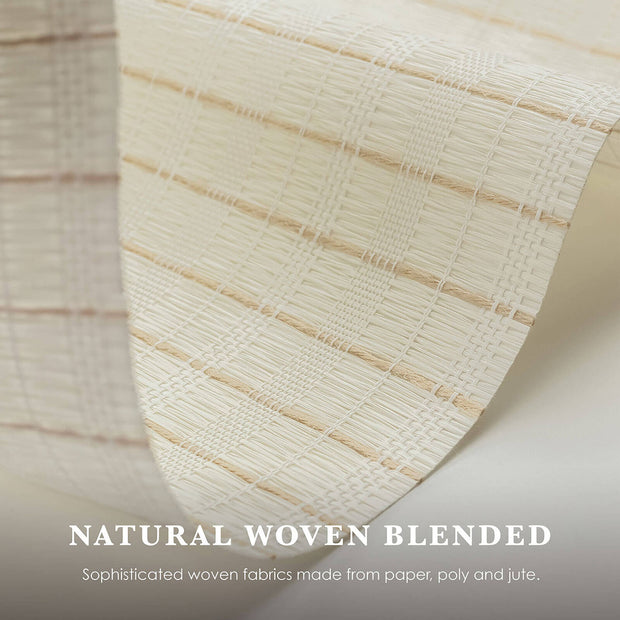 natural woven decor fabric details