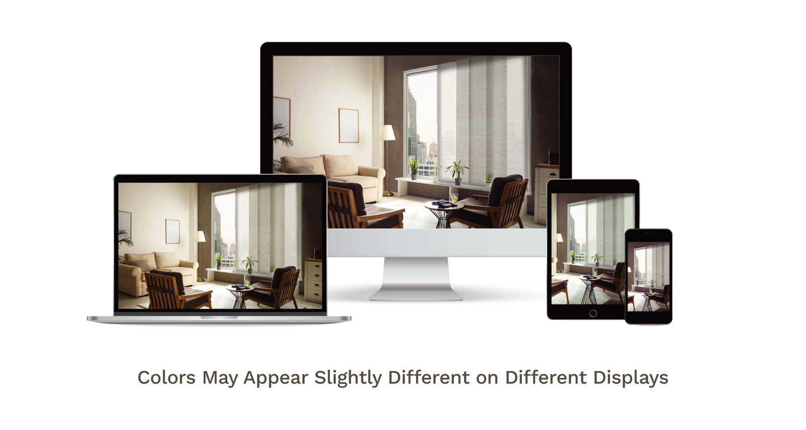 GoDear Design_Multiple electronic devices displaying a room view on a white background