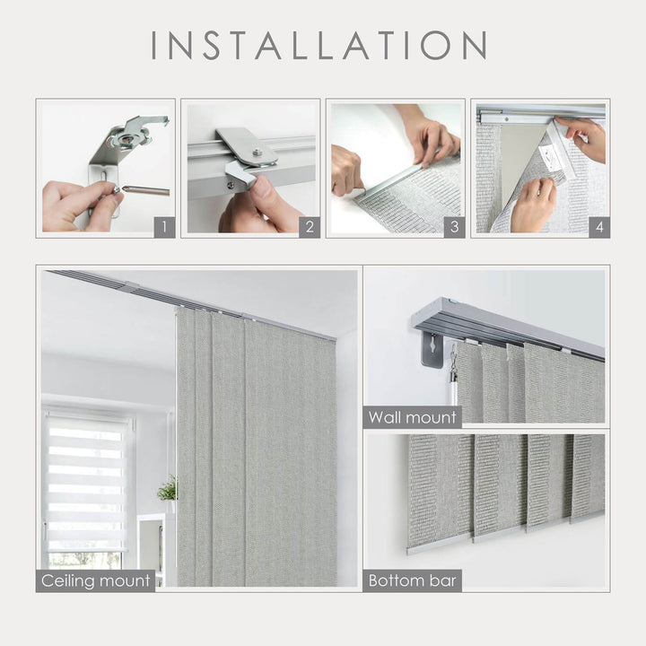 how to install panel track blinds